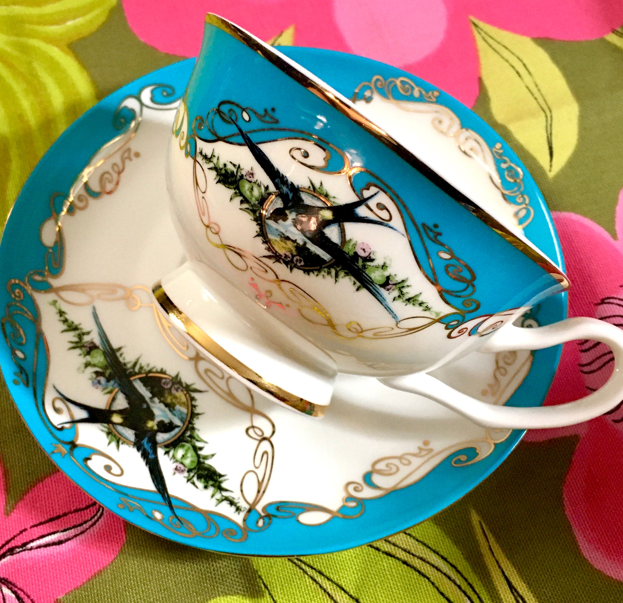 Aqua Havisham Poison Insult Teacup and saucer