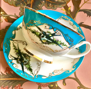 Aqua Havisham Choke Insult Teacup and Saucer