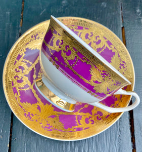 Purple Perfection kindly fuck off cup and saucer