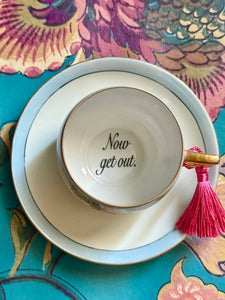 Taza de té y platillo Exit vintage