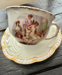 Vintage mismatched not that pretty cup and saucer