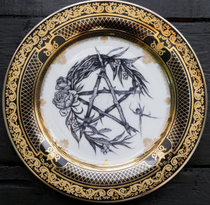 Black Veil Pentagram salad plate