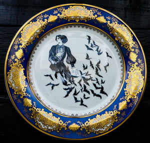 Pre-order: Black Veil Navy Into Bats Dinner Plate