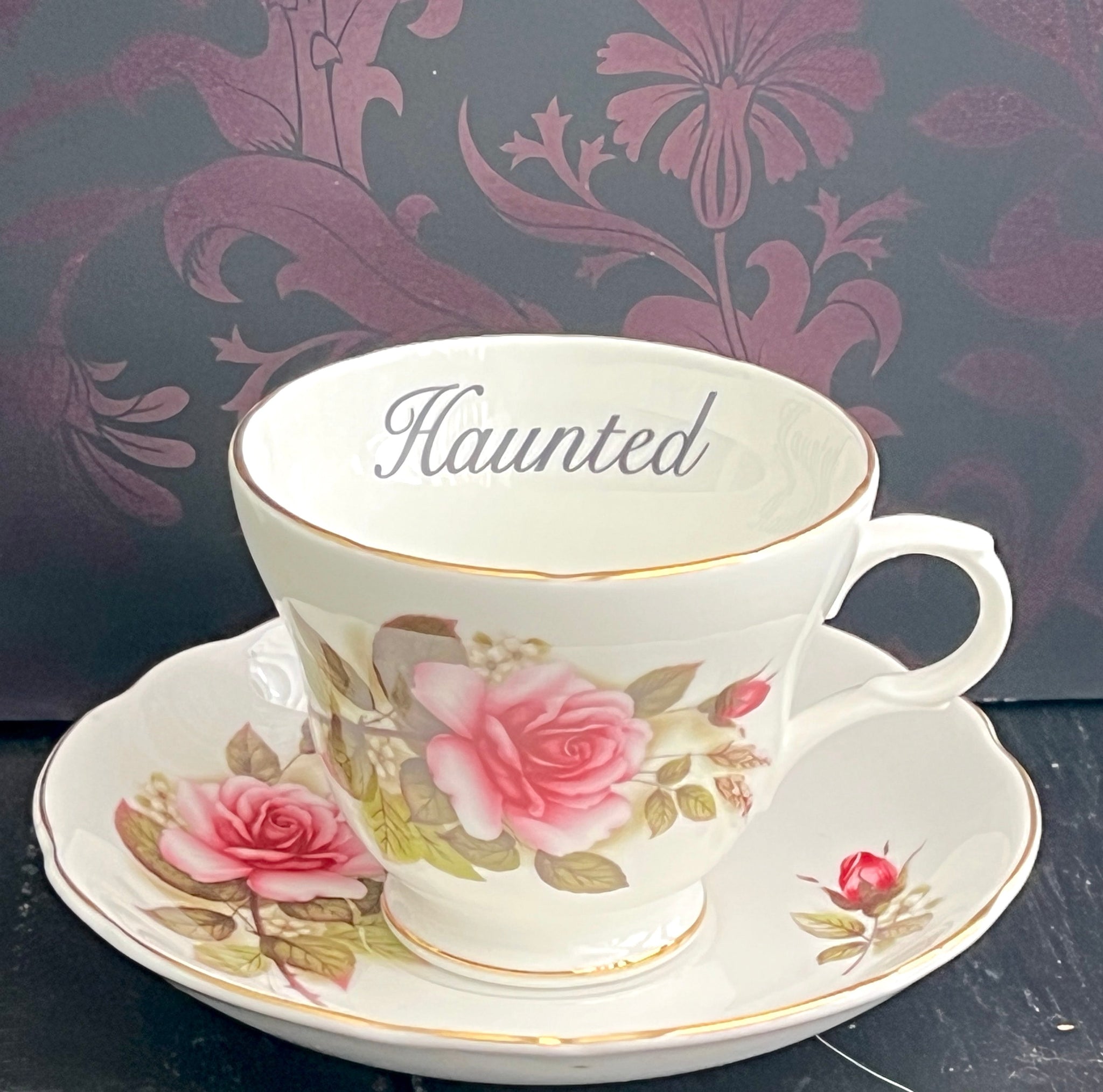 Vintage Haunted cup and saucer