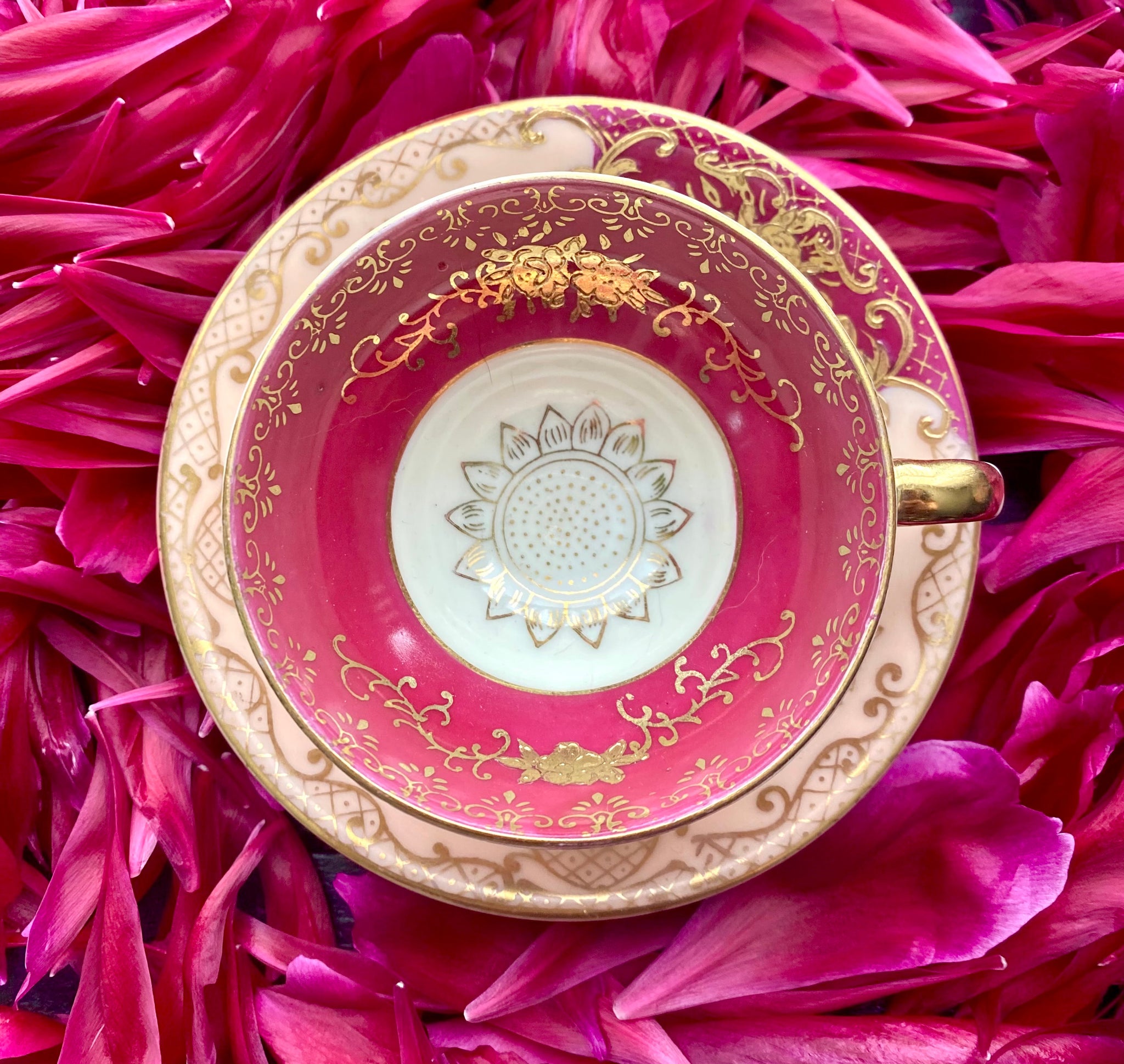 Vintage Tiny and Tainted demitasse cup and saucer