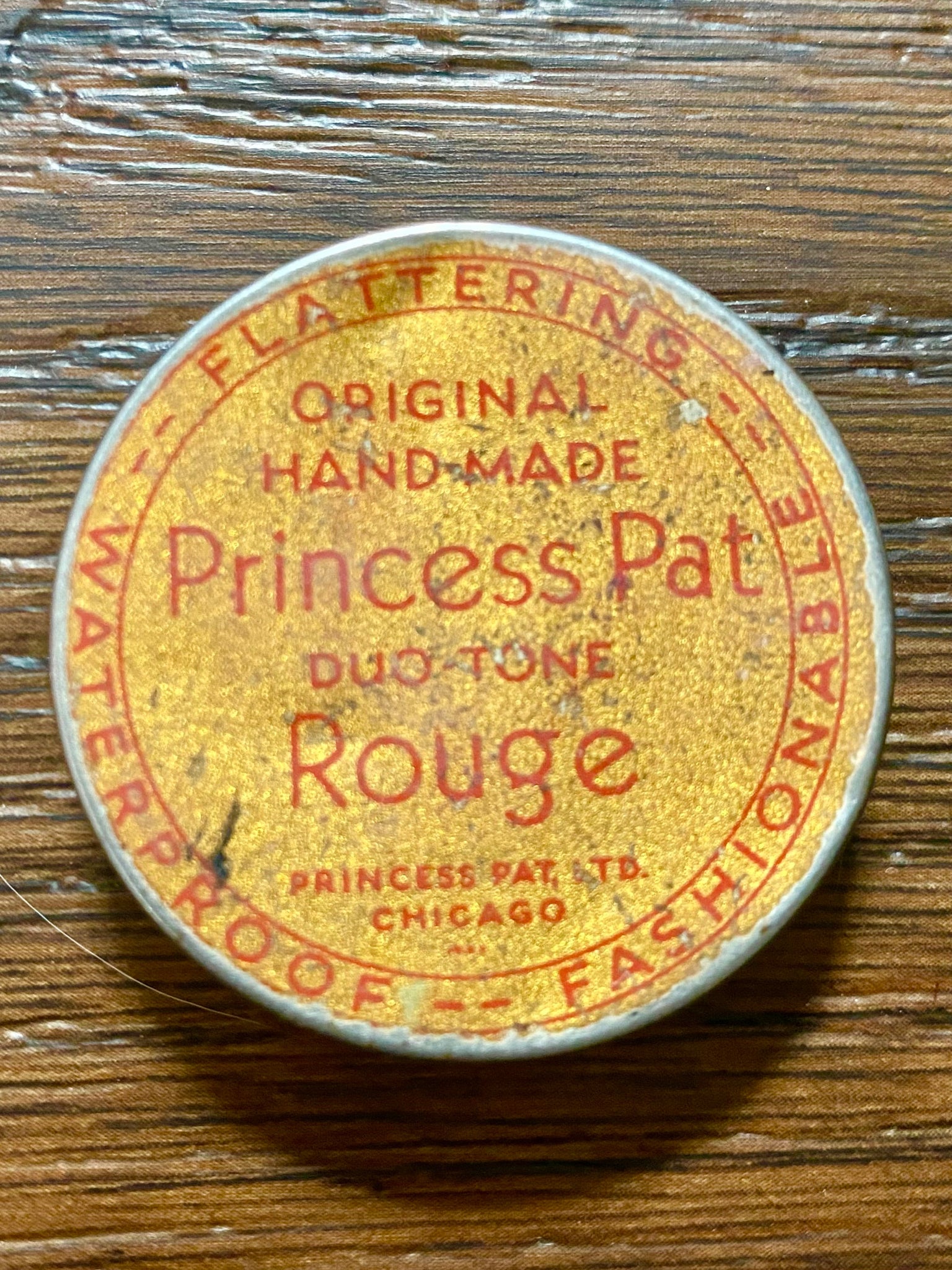 Vintage Princess Pat Rouge container