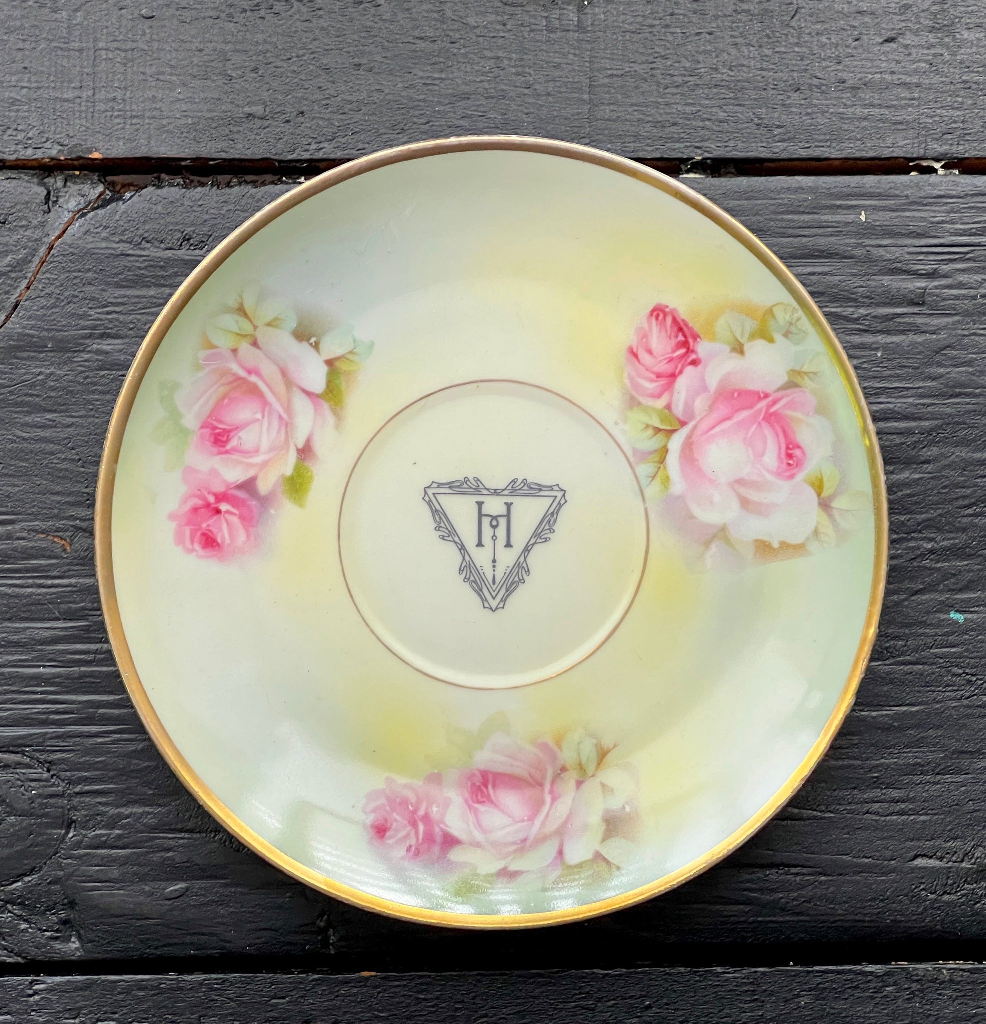 Vintage Floral Dead Inside cup and saucer