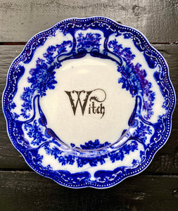 Ancient Flow Blue Witch Dessert plate