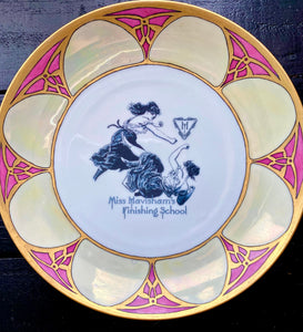 Vintage Fighting Ladies Dinner Plate