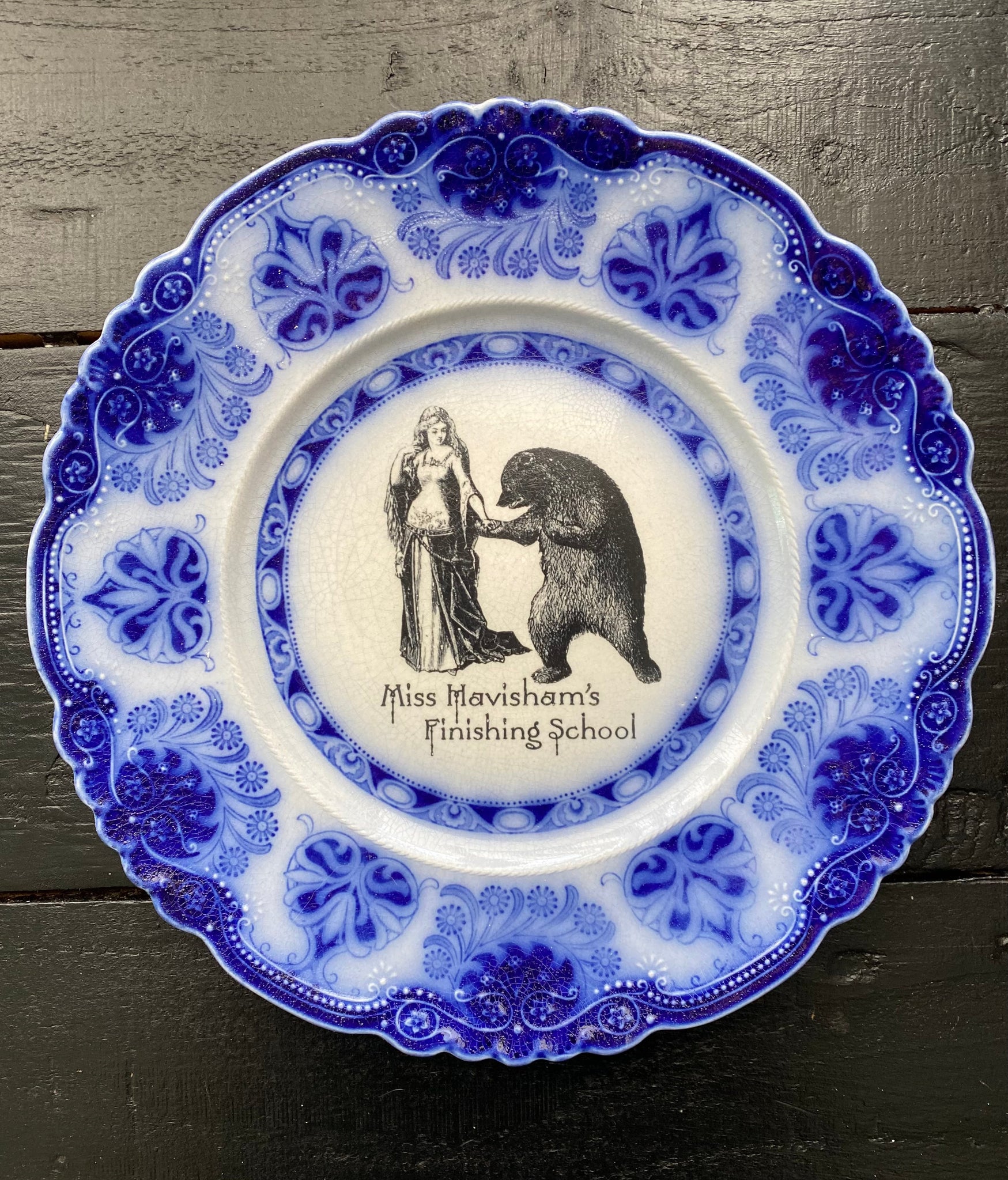 Vintage Flow Blue Bear Dance salad plate