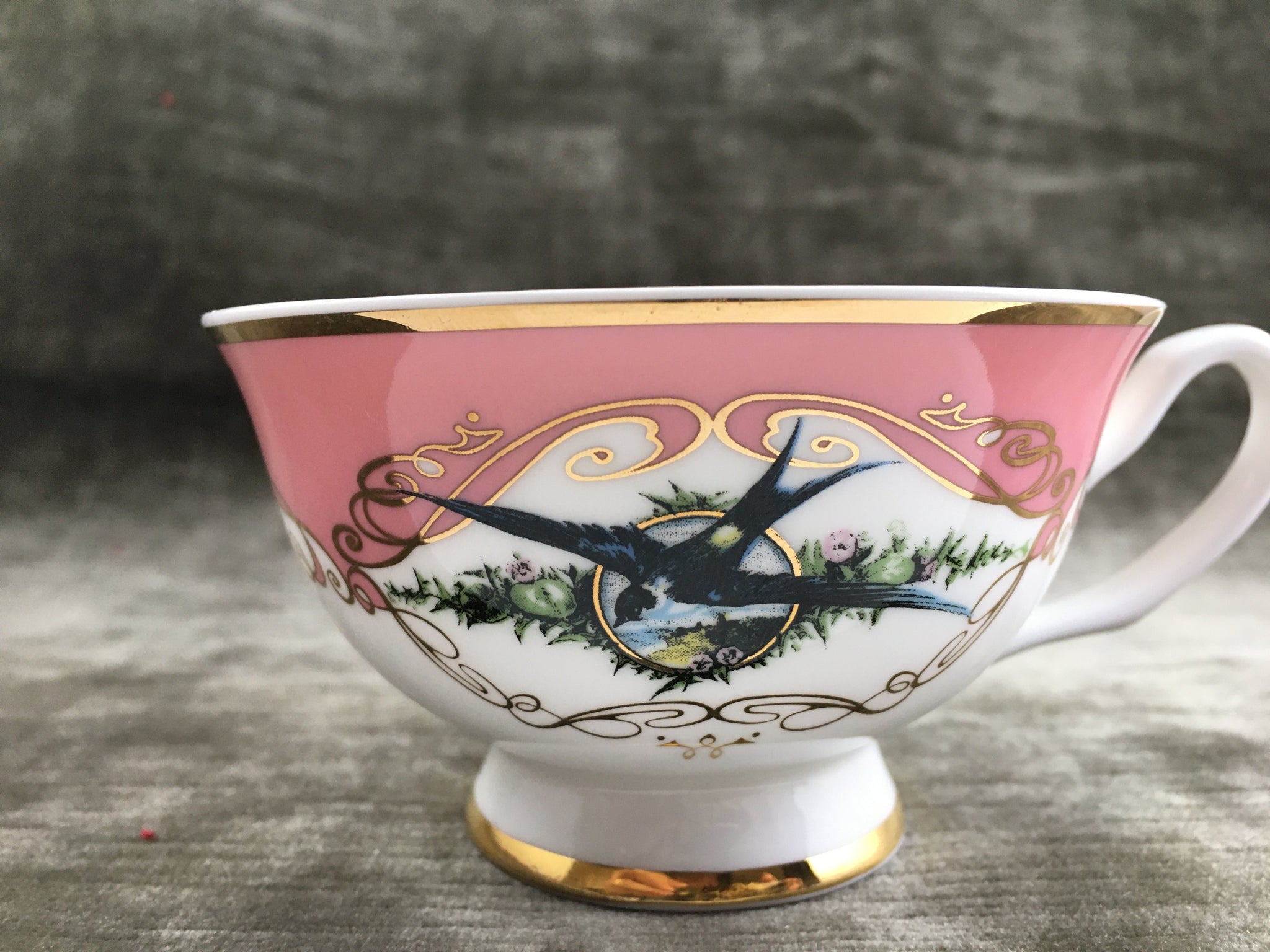 Pink Havisham Choke Insult cup and saucer