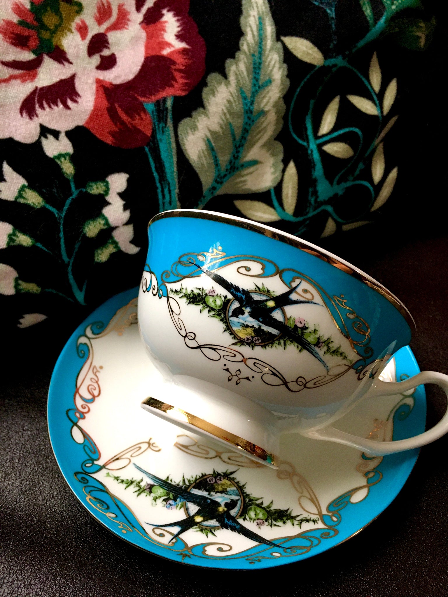 Aqua Havisham Poison Insult Teacup and saucer