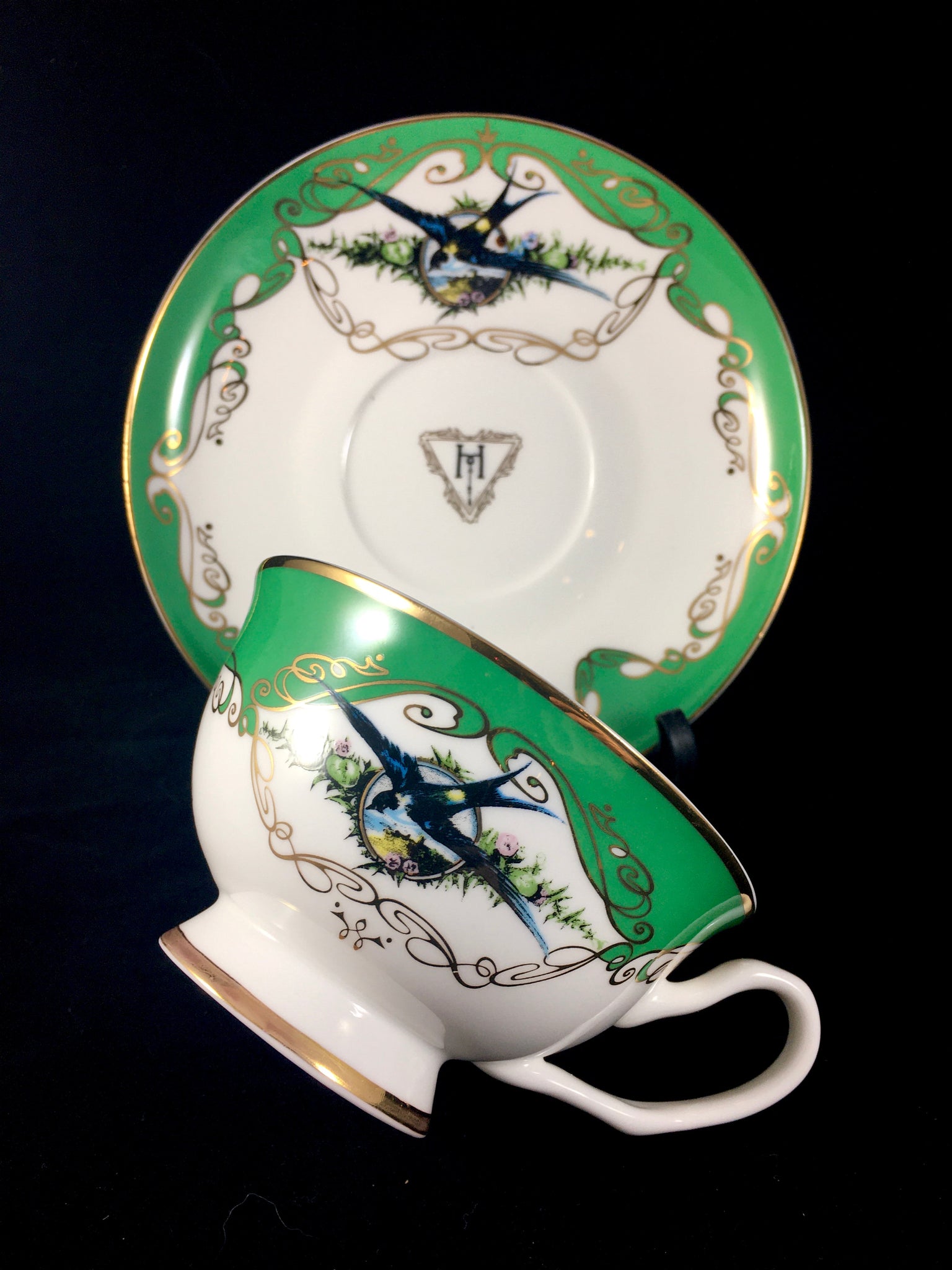 Green Havisham Poison Insult Teacup and Saucer